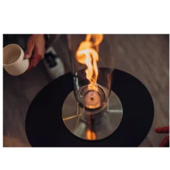 Höfats SPIN 1200 Tischfeuer, Silber -Campingausrüstung spin1200 hoefats edelstahl tischfeuer glaszylinder ambiente 1000 4 25741