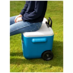 Passivkühlbox Coleman 50 QT Poly-lite Wheeled Mesh -Campingausrüstung stabiler klappdeckel sitzflaeche coleman kuehlbox 50 qt poly lite wheeled mesh 1000 3 24743