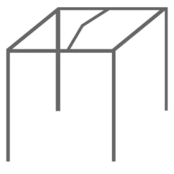 Freistehendes Ganzjahres-Teilzelt Frankana Freiko Garmisch -Campingausrüstung teilvorzelt garmisch frankana freiko gestaengeskizze 1000 5 21597