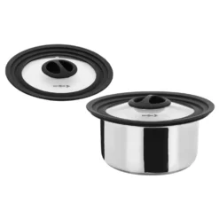 Camping-Kochgeschirr Brunner Academy Vacum 5+1 Ø 22 -Campingausrüstung vacublock system deckel brunner academy vacum ng 7 camping kochgeschirr toepfe pfannen stapelbares geschirr 1000 4 26123