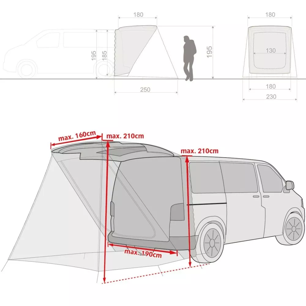 Heckklappenzelt VAUDE Drive Van Trunk 2 Heckklappenzelt VAUDE Drive Van Trunk – Bild 2