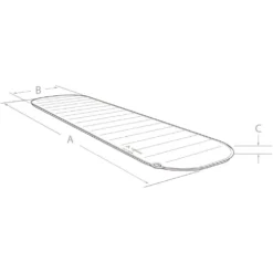 Selbstaufblasende Isomatte VAUDE Tour 5 L 8 Selbstaufblasende Isomatte VAUDE Tour 5 L -Campingausrüstung vaude tour 5 l skizze camping trekking isomatte liegematte 1000 3 22413