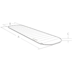 VAUDE Tour 5 M Isomatte -Campingausrüstung vaude tour 5 m skizze camping trekking isomatte liegematte 1000 3 22408