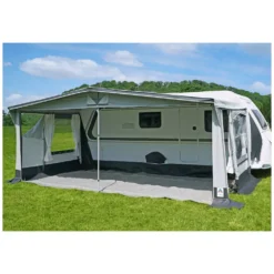 Wohnwagen Ganzzelt Hahn Zelte Lübeck 240 | 28er Alu -Campingausrüstung vorderwand elemente abgenommen luebeck 240 hahn zelte wohnwagen vorzelt 1000 8 27238