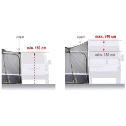 Freistehendes Busvorzelt High Peak Tour 2.0 -Campingausrüstung vorzelt fuer busse campingbusse high peak tour2 0 verstellbare anschlusshoehe 1000 5 22658