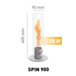 Tischfeuer Höfats SPIN 900, Silber -Campingausrüstung waerme ausstrahlung bis 1000w hoefats spin 900 bio burner eco ring ambiente 1000 3 25735