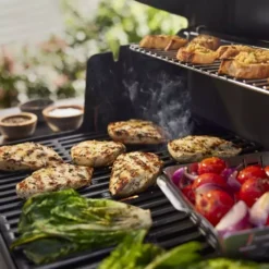 Weber Outdoorküche BBQ-Kitchen, 2er Set Für Genesis E-415 Ohne Seitenkocher -Campingausrüstung weber gasgrills genesis e415 flavorizer bars aromaschienen pureblu brenner gleichmaessige hitzeverteilung 1000 12 26358