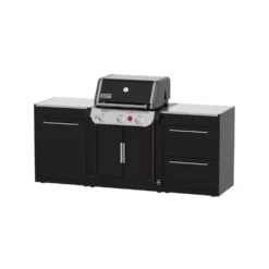 Weber Outdoorküche BBQ-Kitchen, 2er Set Für Genesis E-325S Ohne Seitenkocher -Campingausrüstung weber genesis e325s gasgrill outdoor kueche grillkueche tuermodul 2 ladenmodul gasflasche grillzubehoer verstauen 1000 3 26352