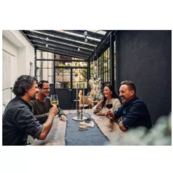 Höfats SPIN 1200 Tischfeuer, Silber -Campingausrüstung windlicht hoefats spin 1200 silber indoor outdoor tischfeuer dekoration 1000 3 25741