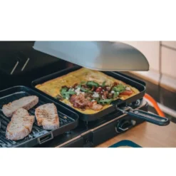 Cadac Dometic Universal Deckel -Campingausrüstung zubehoer cadac dometic grillplatte backplatte universaldeckel aus aluminium leichte reinigung grau 1000 4 26220